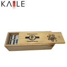 Custom Black Dots Domino Gold Supplier China in Wooden Box